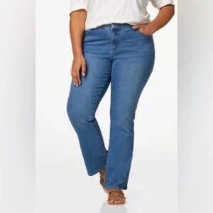 Cato | PLUS PETITE BLING PINK RIBBON JEANS Bootcut Various Sizes Available